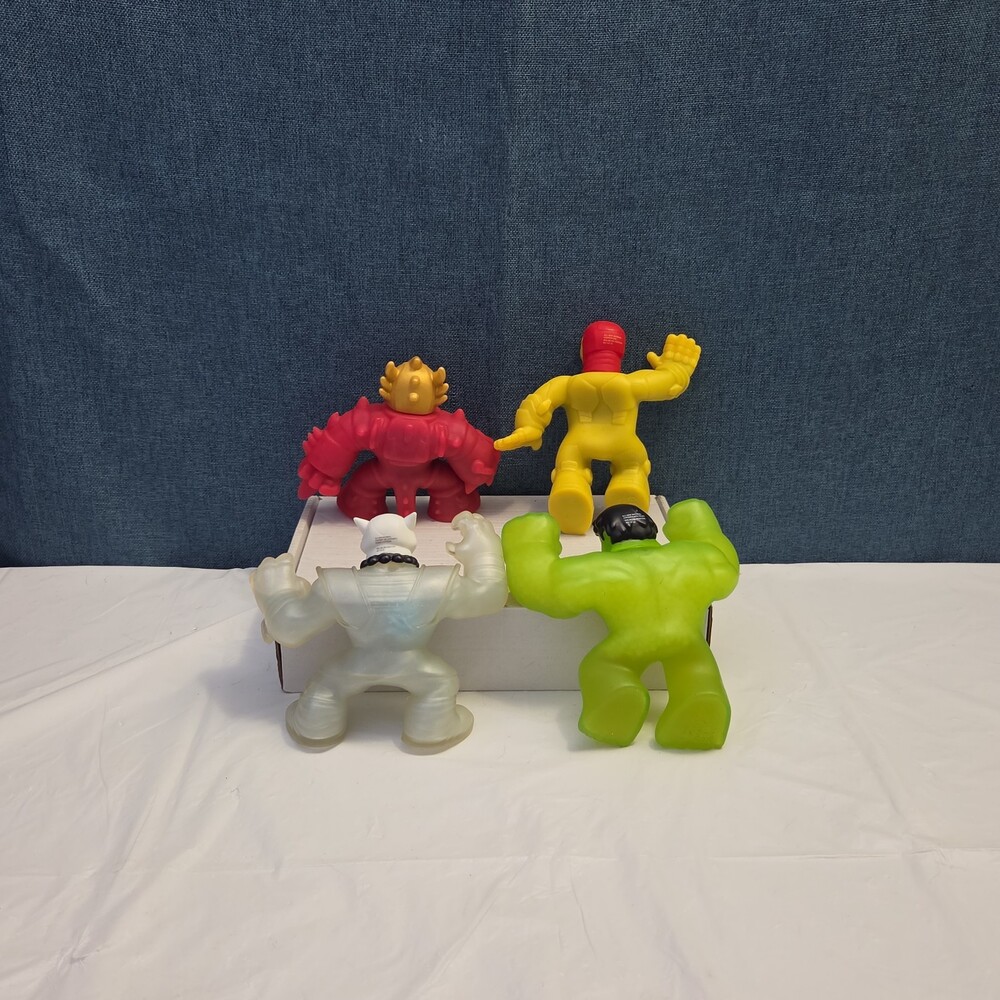 Goo Jit Zu Heroes Marvel Set of 4 Hulk Iron Man Pantaro Blazagon Squishy Toy - Picture 3 of 16